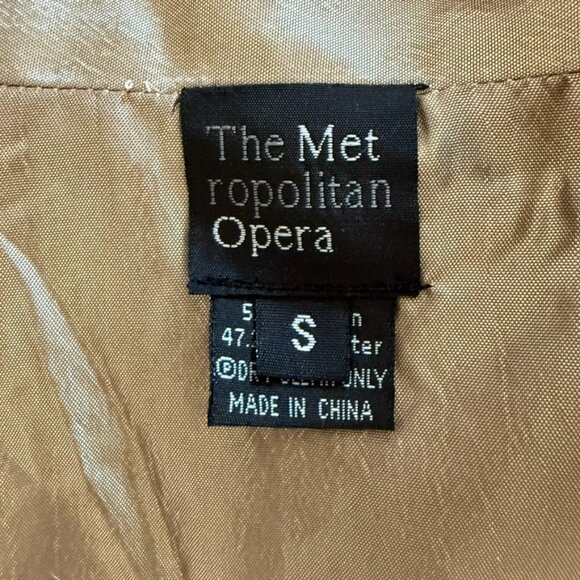 The Met OPERA Store Silver Coat Gunmetal Lame Black tie, wedding S - Picture 6 of 11